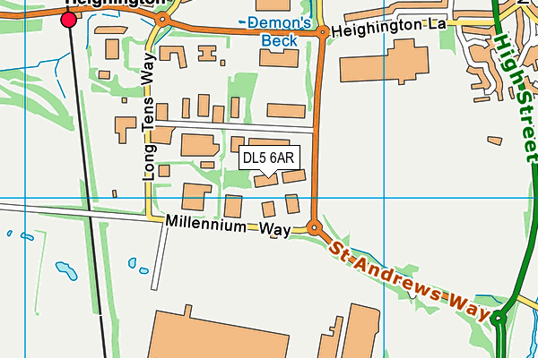DL5 6AR map - OS VectorMap District (Ordnance Survey)