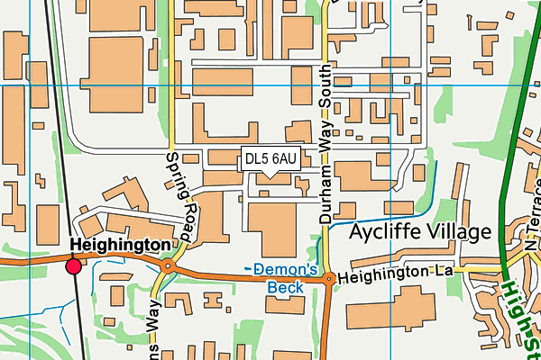 DL5 6AU map - OS VectorMap District (Ordnance Survey)
