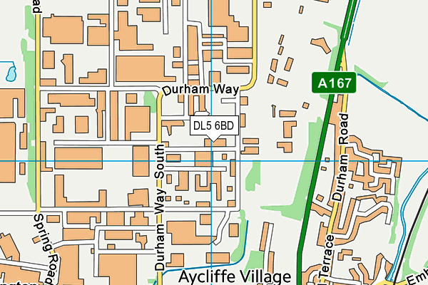 DL5 6BD map - OS VectorMap District (Ordnance Survey)