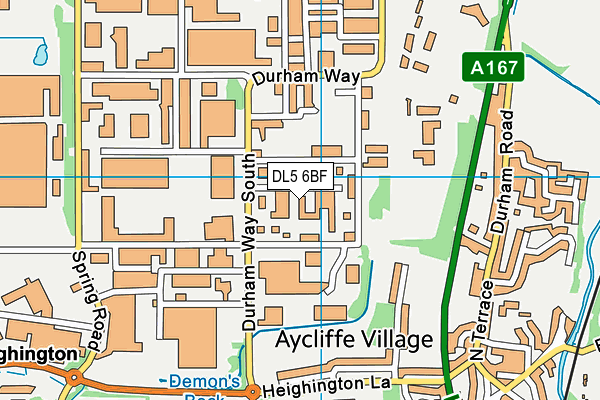 DL5 6BF map - OS VectorMap District (Ordnance Survey)