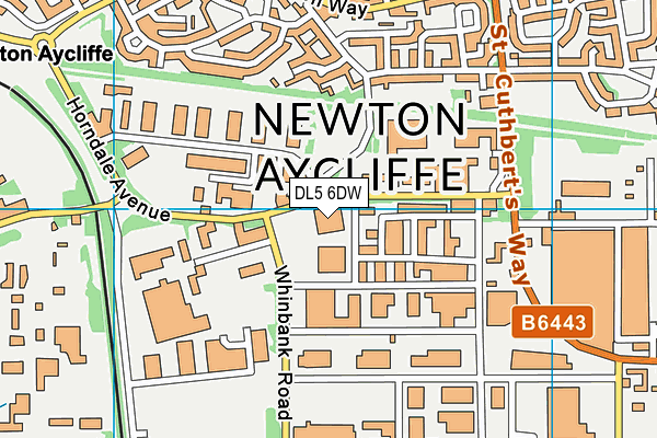 DL5 6DW map - OS VectorMap District (Ordnance Survey)