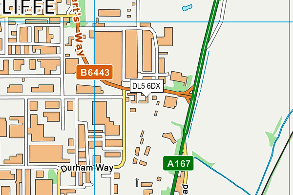 DL5 6DX map - OS VectorMap District (Ordnance Survey)