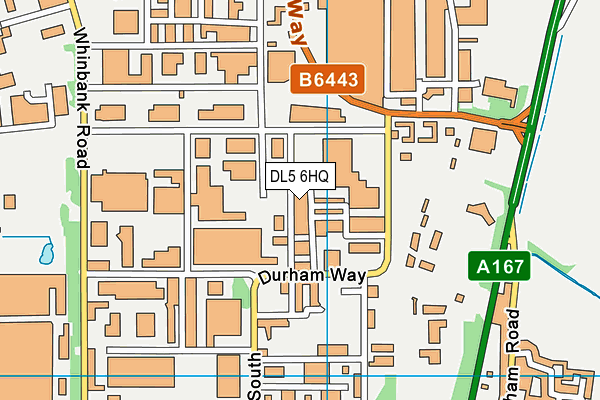 DL5 6HQ map - OS VectorMap District (Ordnance Survey)