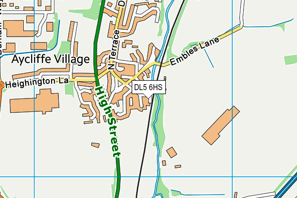 DL5 6HS map - OS VectorMap District (Ordnance Survey)