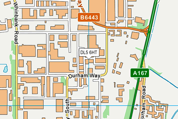 DL5 6HT map - OS VectorMap District (Ordnance Survey)