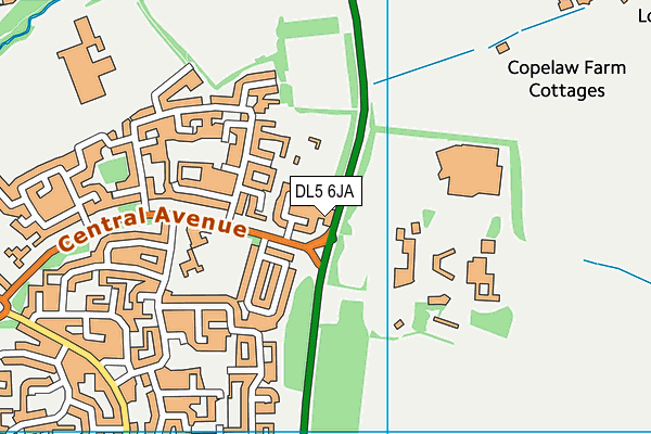 DL5 6JA map - OS VectorMap District (Ordnance Survey)