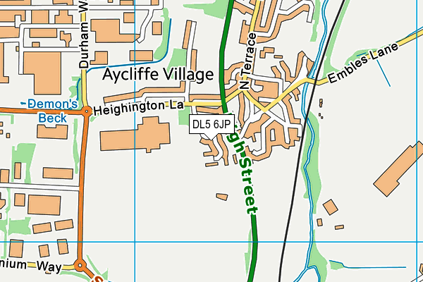 DL5 6JP map - OS VectorMap District (Ordnance Survey)