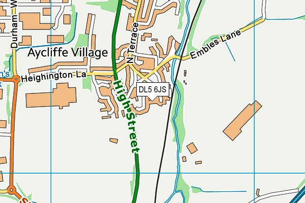 DL5 6JS map - OS VectorMap District (Ordnance Survey)