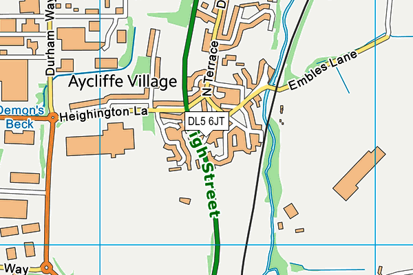 DL5 6JT map - OS VectorMap District (Ordnance Survey)