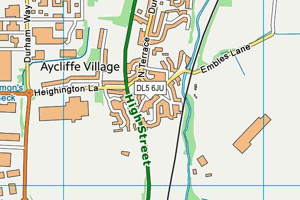 DL5 6JU map - OS VectorMap District (Ordnance Survey)