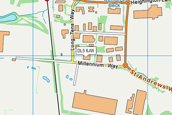 DL5 6JW map - OS VectorMap District (Ordnance Survey)