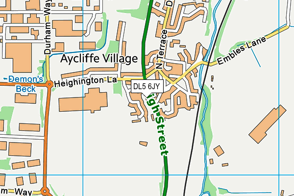 DL5 6JY map - OS VectorMap District (Ordnance Survey)