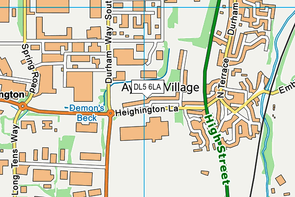 DL5 6LA map - OS VectorMap District (Ordnance Survey)