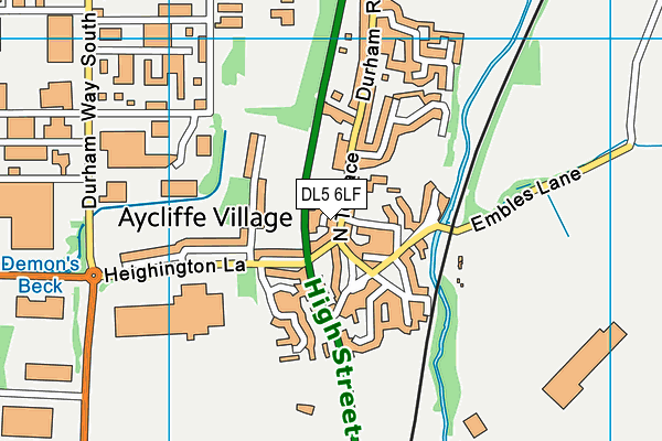 DL5 6LF map - OS VectorMap District (Ordnance Survey)