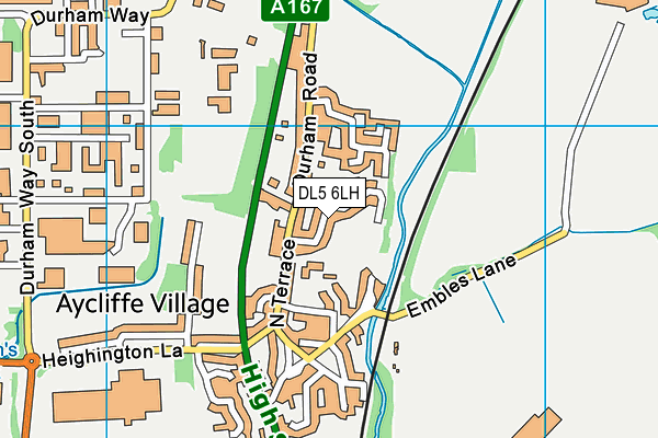 DL5 6LH map - OS VectorMap District (Ordnance Survey)