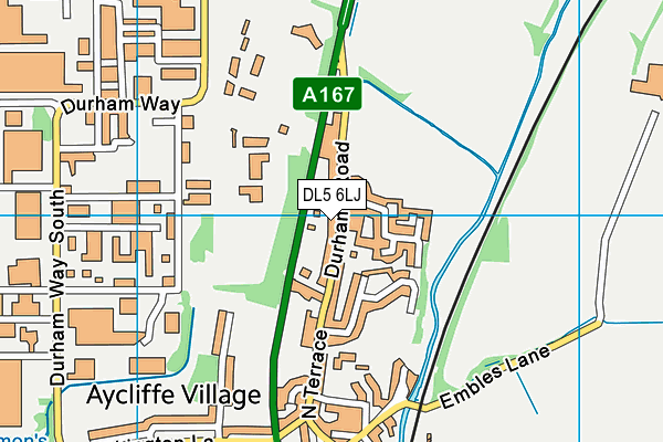 DL5 6LJ map - OS VectorMap District (Ordnance Survey)
