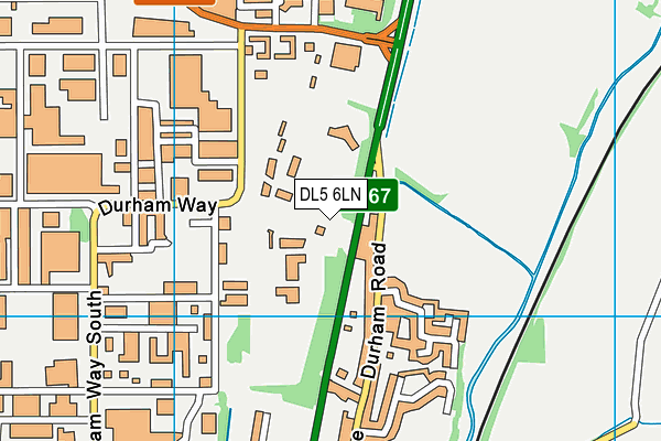 DL5 6LN map - OS VectorMap District (Ordnance Survey)