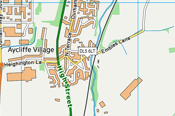 DL5 6LT map - OS VectorMap District (Ordnance Survey)