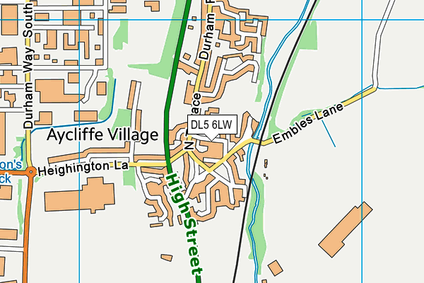 DL5 6LW map - OS VectorMap District (Ordnance Survey)