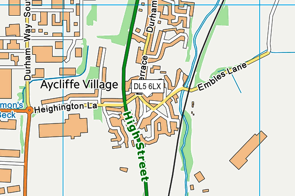 DL5 6LX map - OS VectorMap District (Ordnance Survey)