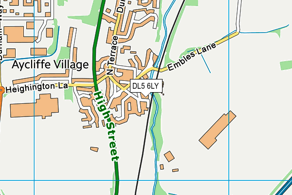 DL5 6LY map - OS VectorMap District (Ordnance Survey)