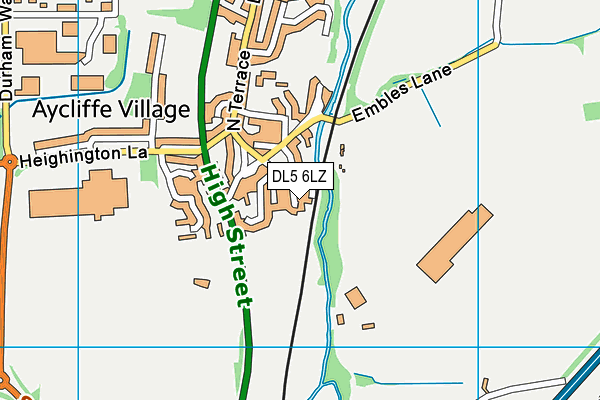 DL5 6LZ map - OS VectorMap District (Ordnance Survey)