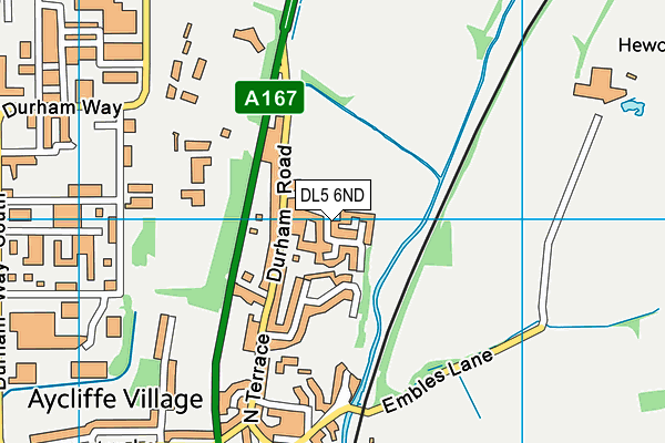DL5 6ND map - OS VectorMap District (Ordnance Survey)