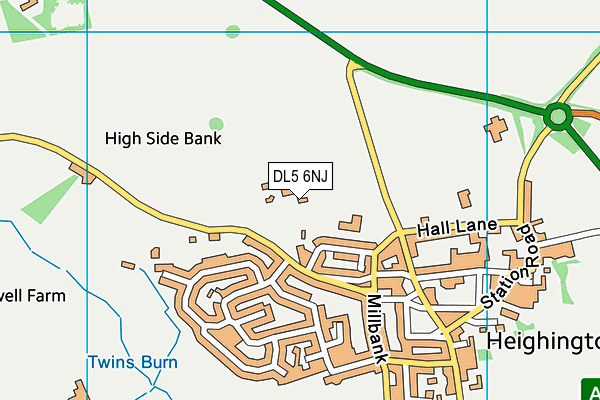 DL5 6NJ map - OS VectorMap District (Ordnance Survey)