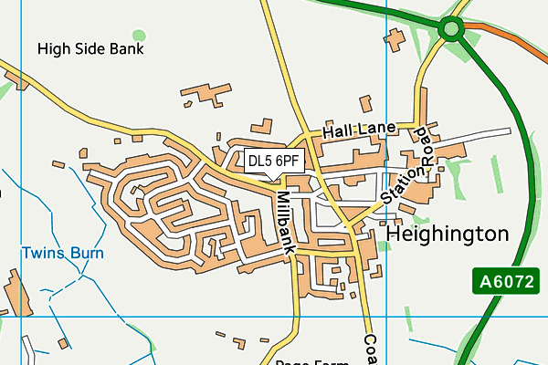 DL5 6PF map - OS VectorMap District (Ordnance Survey)