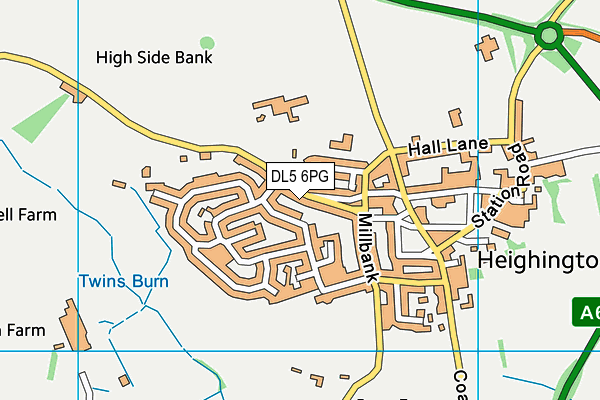 DL5 6PG map - OS VectorMap District (Ordnance Survey)