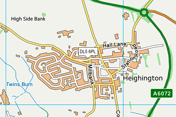 DL5 6PL map - OS VectorMap District (Ordnance Survey)