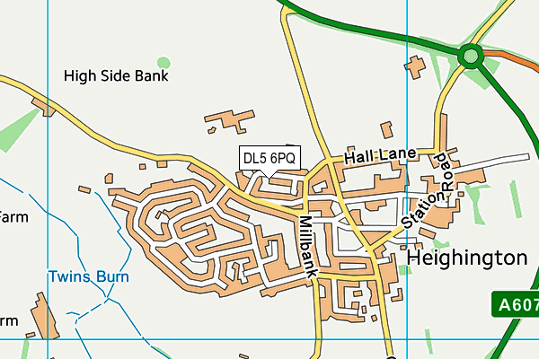 DL5 6PQ map - OS VectorMap District (Ordnance Survey)