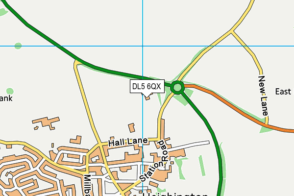 DL5 6QX map - OS VectorMap District (Ordnance Survey)