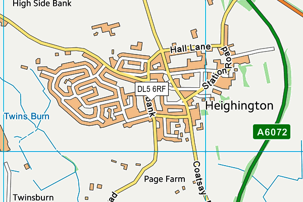 DL5 6RF map - OS VectorMap District (Ordnance Survey)