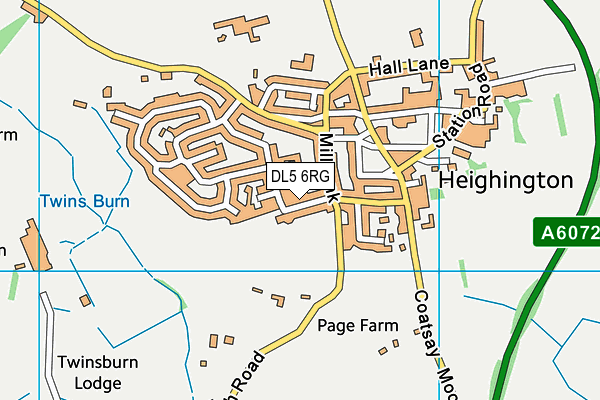 DL5 6RG map - OS VectorMap District (Ordnance Survey)