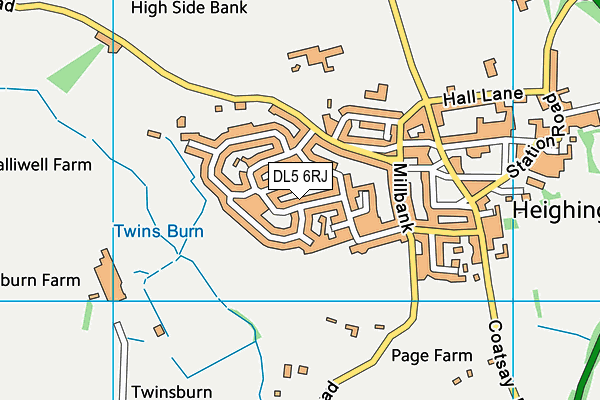 DL5 6RJ map - OS VectorMap District (Ordnance Survey)