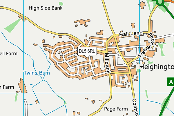 DL5 6RL map - OS VectorMap District (Ordnance Survey)