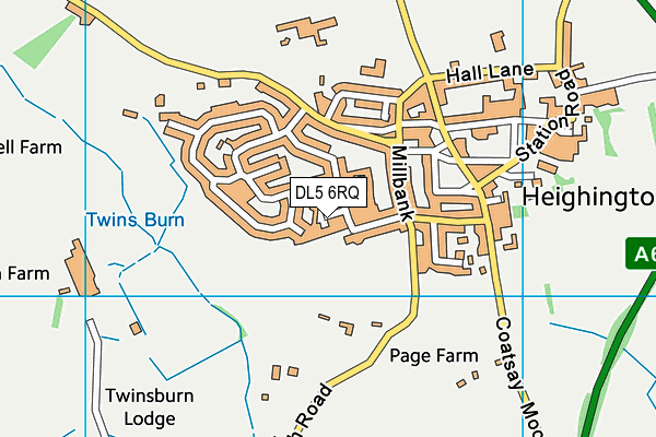 DL5 6RQ map - OS VectorMap District (Ordnance Survey)