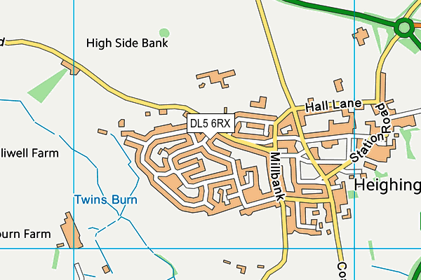 DL5 6RX map - OS VectorMap District (Ordnance Survey)