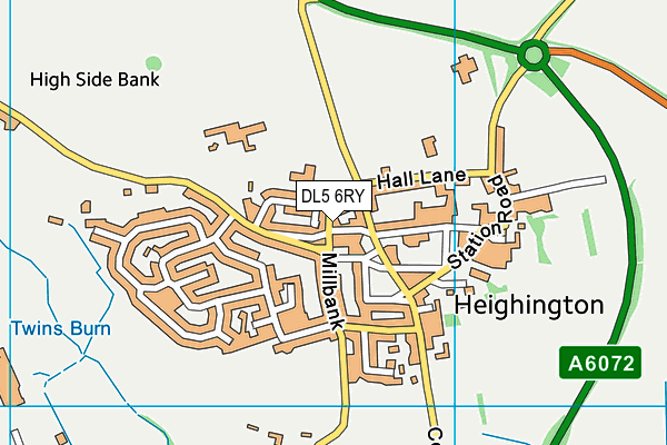 DL5 6RY map - OS VectorMap District (Ordnance Survey)