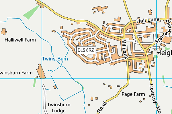 DL5 6RZ map - OS VectorMap District (Ordnance Survey)