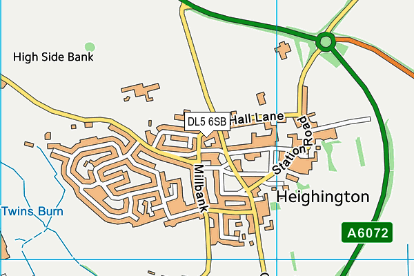 DL5 6SB map - OS VectorMap District (Ordnance Survey)