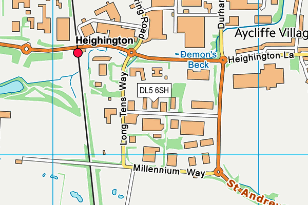 DL5 6SH map - OS VectorMap District (Ordnance Survey)