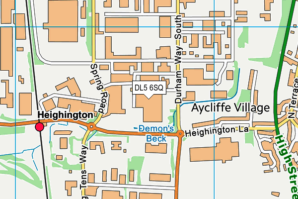 DL5 6SQ map - OS VectorMap District (Ordnance Survey)