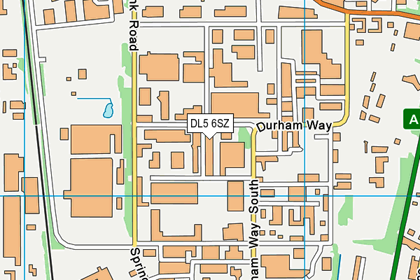 DL5 6SZ map - OS VectorMap District (Ordnance Survey)