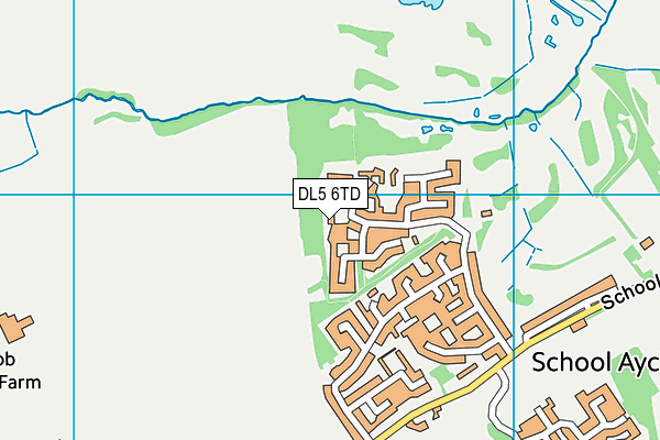 DL5 6TD map - OS VectorMap District (Ordnance Survey)