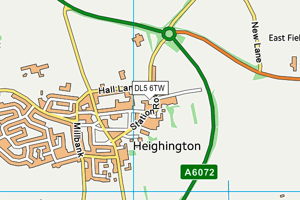 DL5 6TW map - OS VectorMap District (Ordnance Survey)