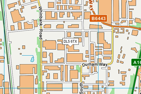 DL5 6TX map - OS VectorMap District (Ordnance Survey)