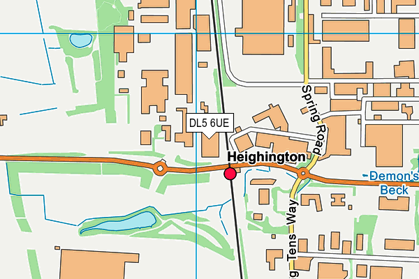 DL5 6UE map - OS VectorMap District (Ordnance Survey)