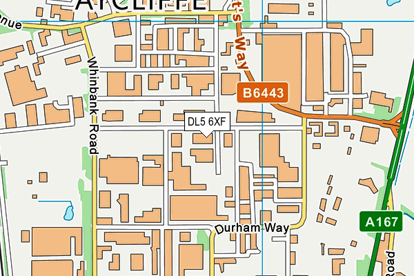DL5 6XF map - OS VectorMap District (Ordnance Survey)